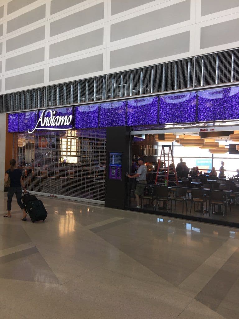 Gallery photos for Restaurant Lighting Project Adds Purple Glow to Dining Experience: Image #1