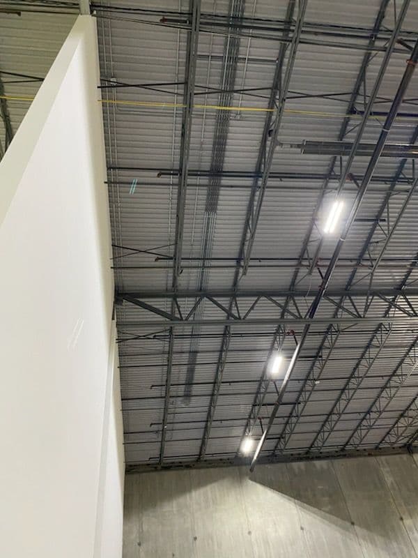 Warehouse Ceiling Fan and LED Lighting Installation image