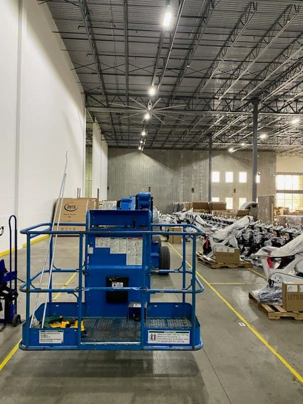 Gallery photos for Warehouse Ceiling Fan and LED Lighting Installation: Image #2