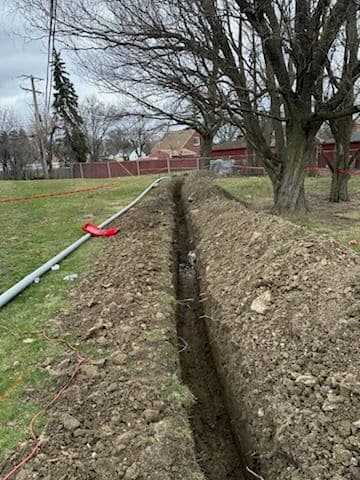 Gallery photos for Underground Cable Installation for EV Charger in Dearborn: Image #1