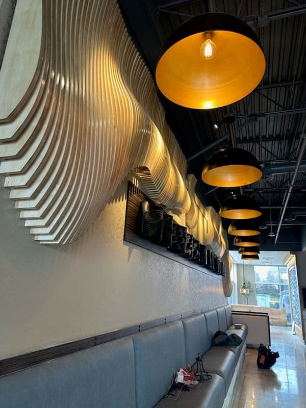 Gallery photos for Lighting Installation at Modern Greek Restaurant in Troy: Image #2