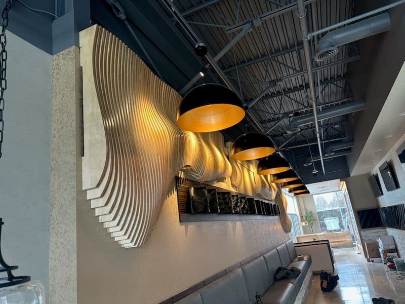 Gallery photos for Lighting Installation at Modern Greek Restaurant in Troy: Image #3